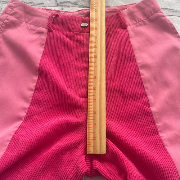 BARBIECORE PATCHWORK CORDUROY WIDE LEGGED PANTS SIZE LARGE - Picture 10 of 10